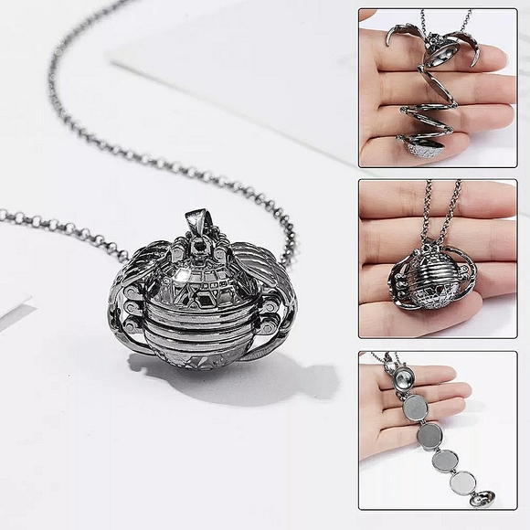 💗PERFECT GIFT💗 Angel Wing Keepsake Fold Out Photo Locket 🏆HP🏆 - Picture 2 of 5